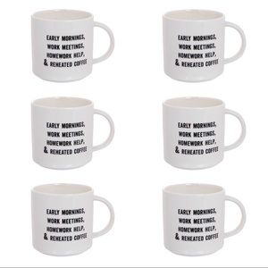 6 Pc Hobby Lobby Reheated Ceramic Coffee Mug